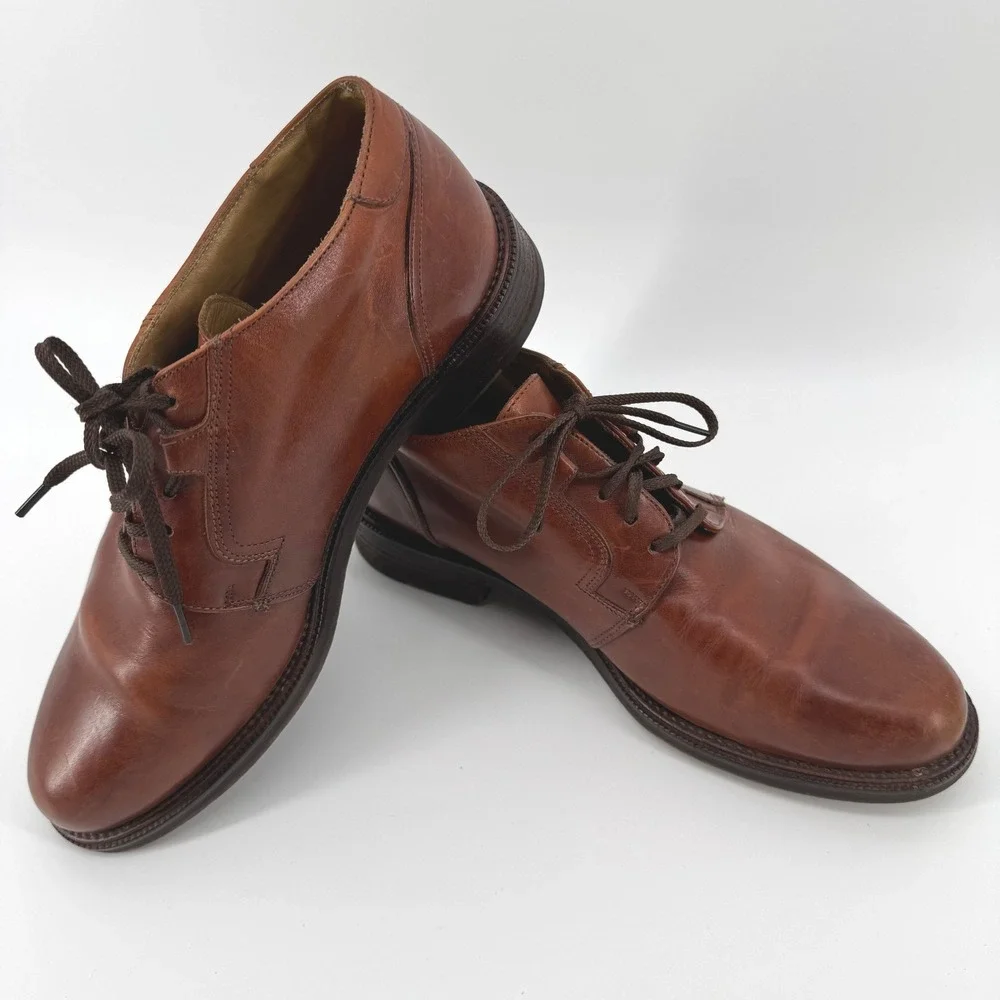 Cable & Co Chukka Boots Mens 8 Brown Italian Leather Lace Up Ankle Shoes